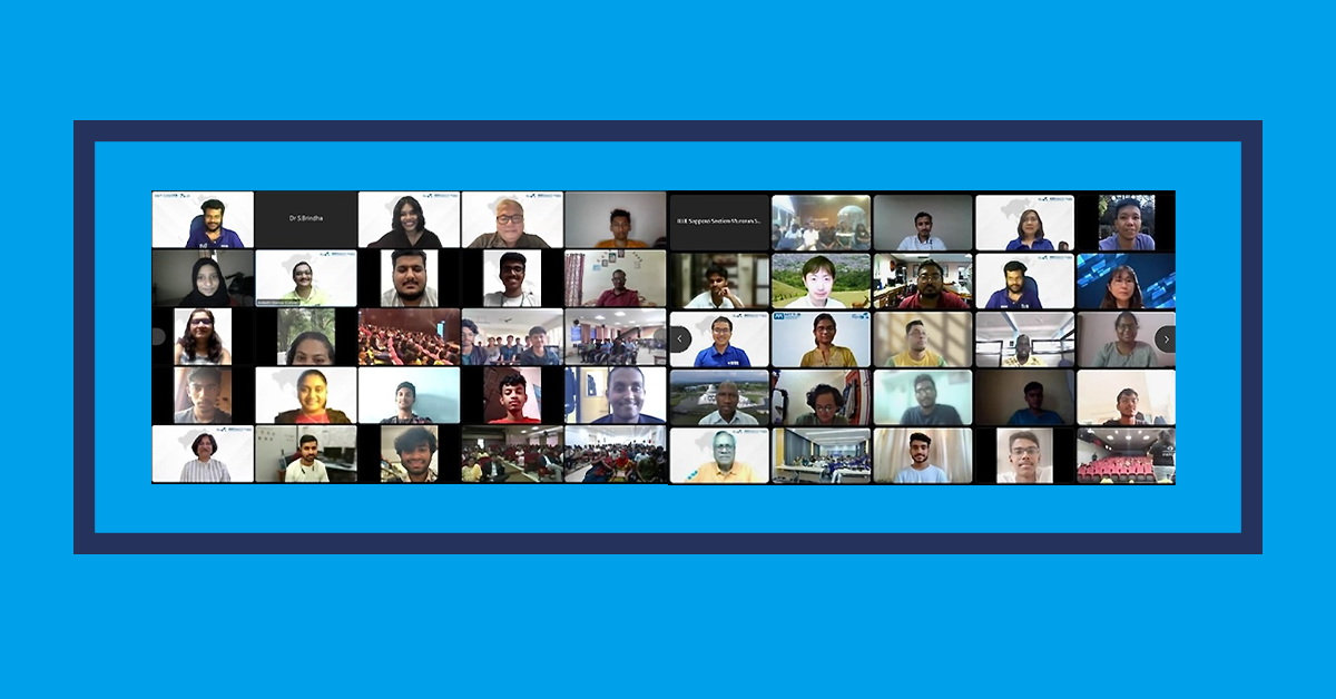 screen shot of Region 10 student summit participants